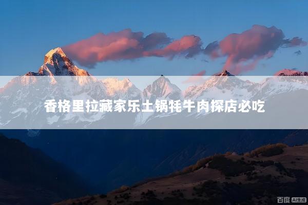 香格里拉藏家乐土锅牦牛肉探店必吃