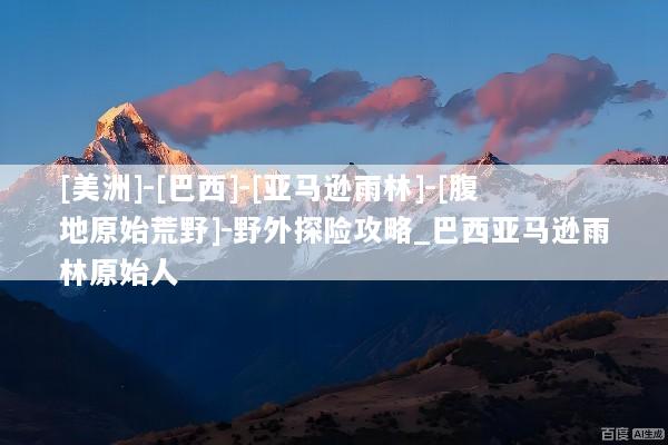 [美洲]-[巴西]-[亚马逊雨林]-[腹地原始荒野]-野外探险攻略_巴西亚马逊雨林原始人